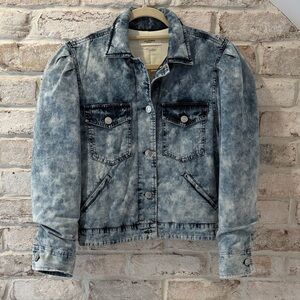 Isabel Marant Etoile Iolinea Acid Wash Denim Jacket